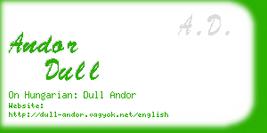 andor dull business card